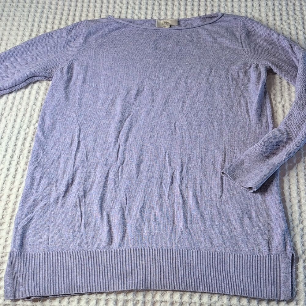 LOFT Lavender Women's Scoop Neck Sweater